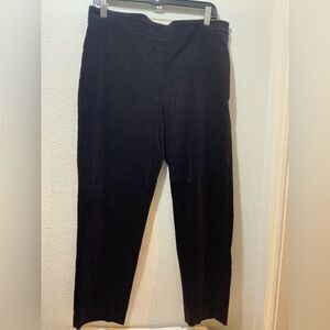 Pure Collection Velvet Pants Women SZ 8/10:Straight Leg Casual
